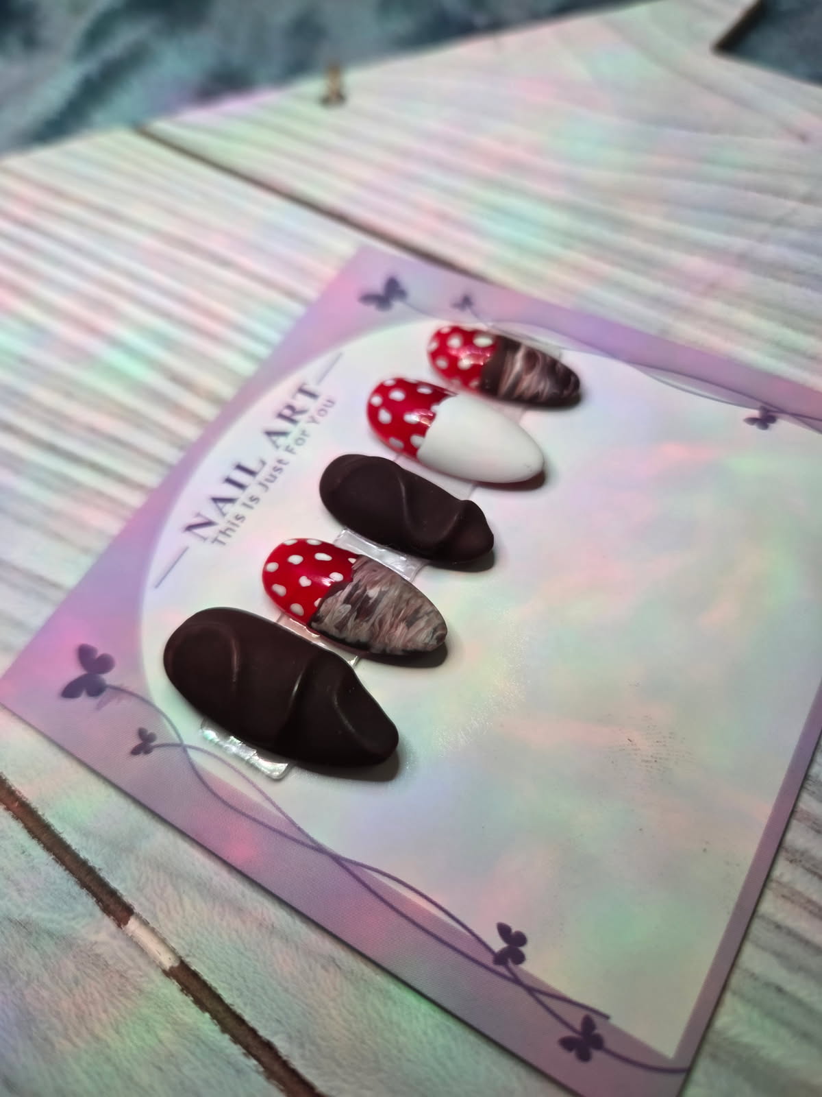 Chocolate covered strawberry nails!!